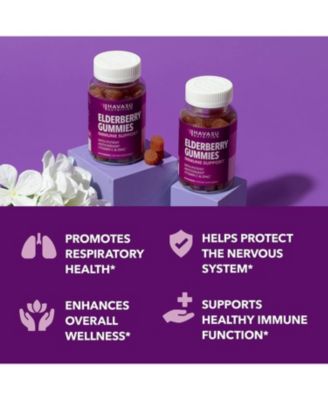 Elderberry Gummies for Adults, Immune System Supplement, Elderberry Flavor, 60ct
