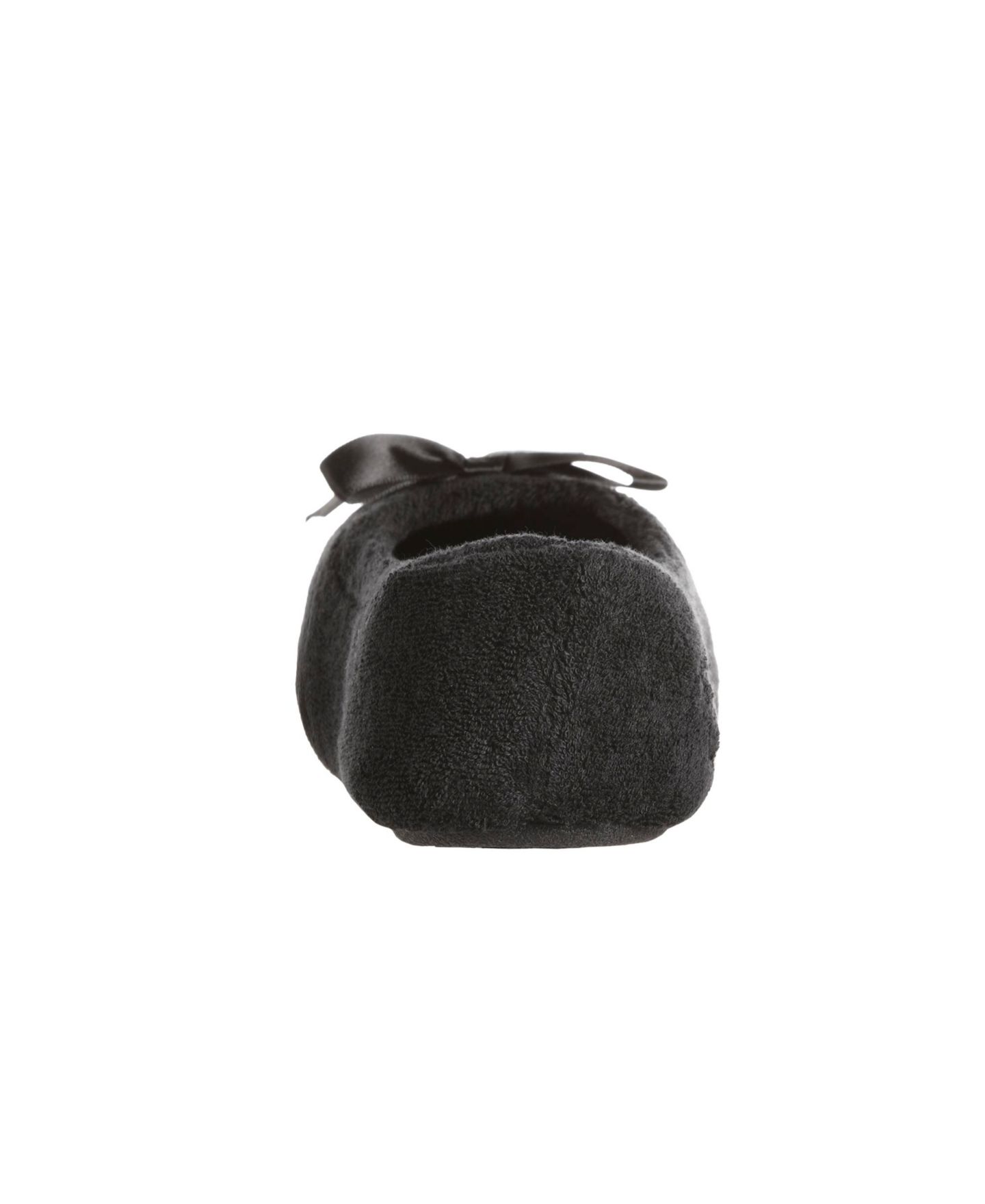 Женские тапочки Isotoner Signature Terry Indoor/Outdoor Ballerina Slippers, цвет: Чёрный — фото 4