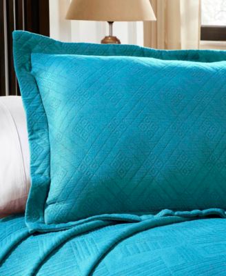 Geometric Fret Textured Jacquard Matelasse All-Season 3-Piece Bedspread Set, Full