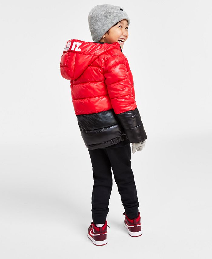 Nike Little Boys Color Block Puffer Jacket - Macy's