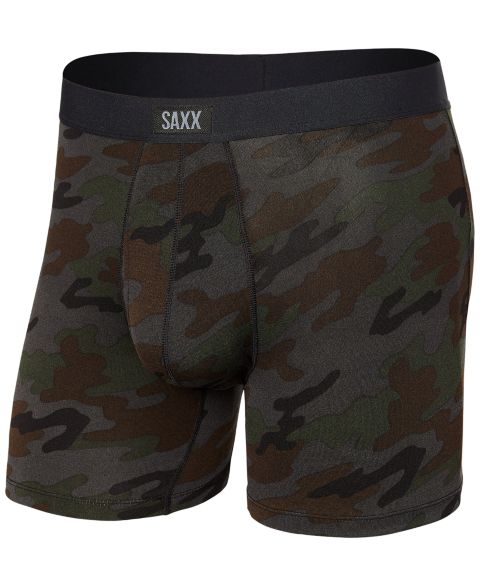 Трусы-боксеры Moisture-Wicking для мужчин, с принтом — SAXX, цвет: Чёрный камуфляжный