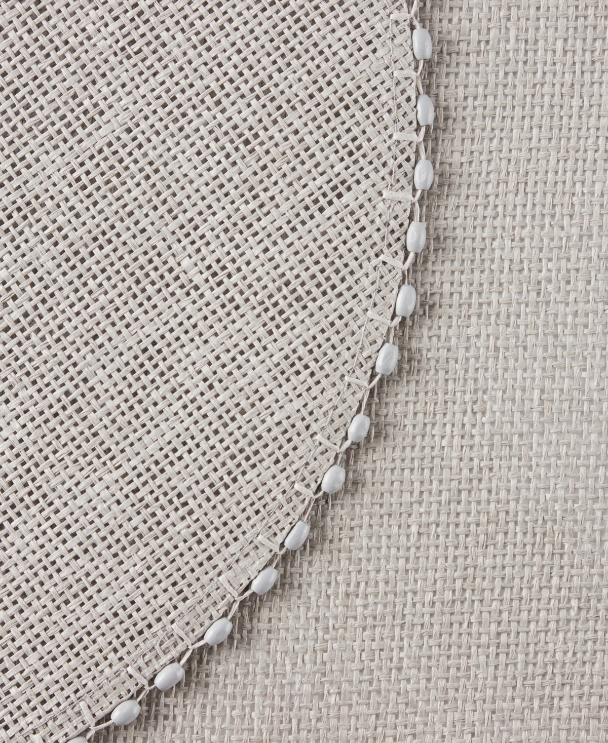 Martha Stewart Woven Water Resistant Lindos Placemat Set of 6, 15" Round