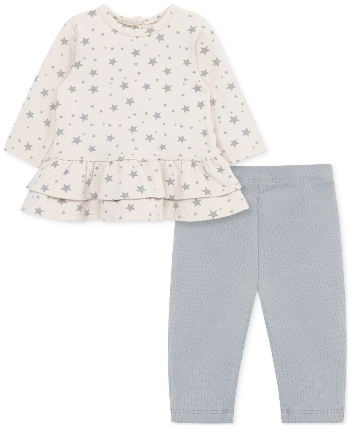 Focus Baby Galaxy Printed Top And Leggings, 2 Piece Set In Gray