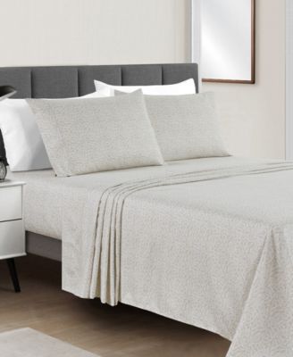 Microfiber Easy Care Printed 4-Pc. Sheet Set, King