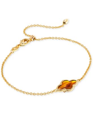 Kendra Scott - 14k Gold-Plated Stone Medallion Adjustable Link Bracelet