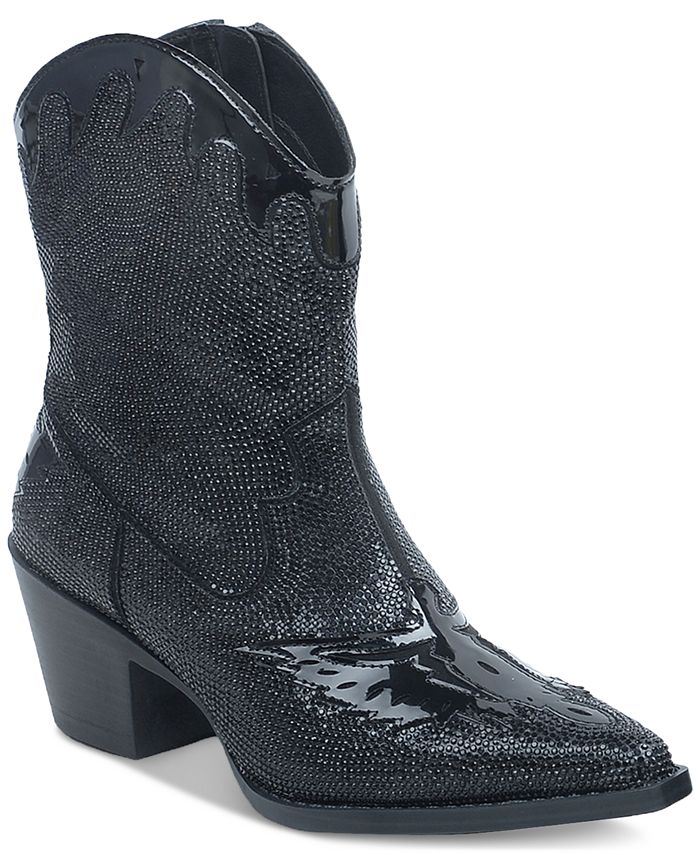 Wild Pair Lourdez Embellished Cowboy Booties, Created for Macy's - Macy's
