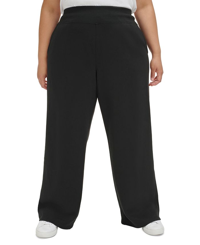 Calvin Klein Plus Size High-Waist Wide-Leg Pants - Macy's