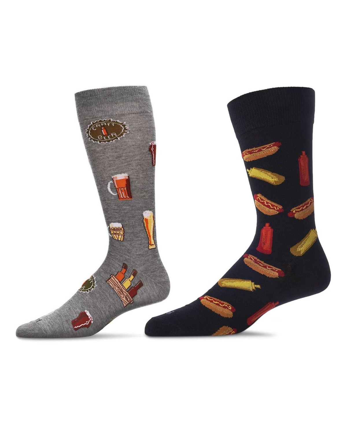 Men's Pair Novelty Socks, Pack of 2 - Black-Crockery