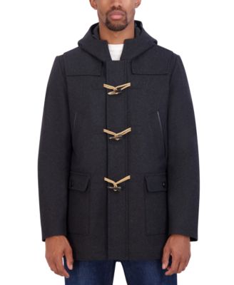 Nautica men's hooded 2025 wool toggle coat