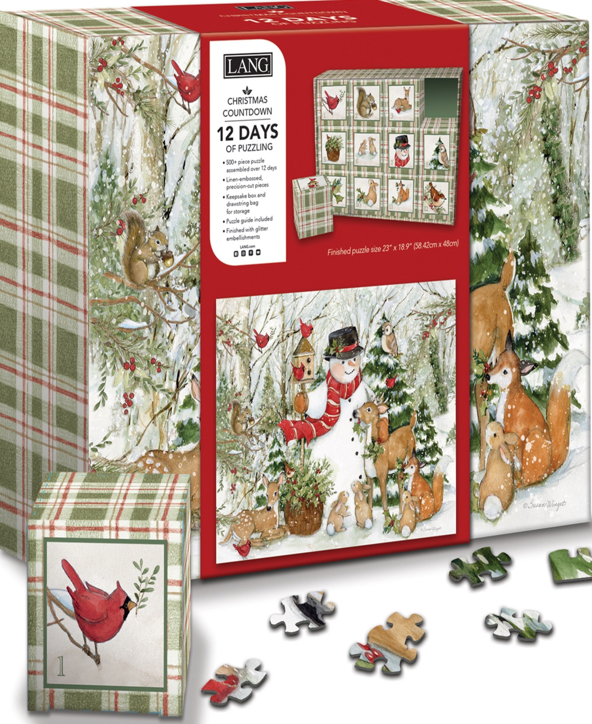 Shop Lang Wood Land Snowman Advent Calendar Puzzle In Multi