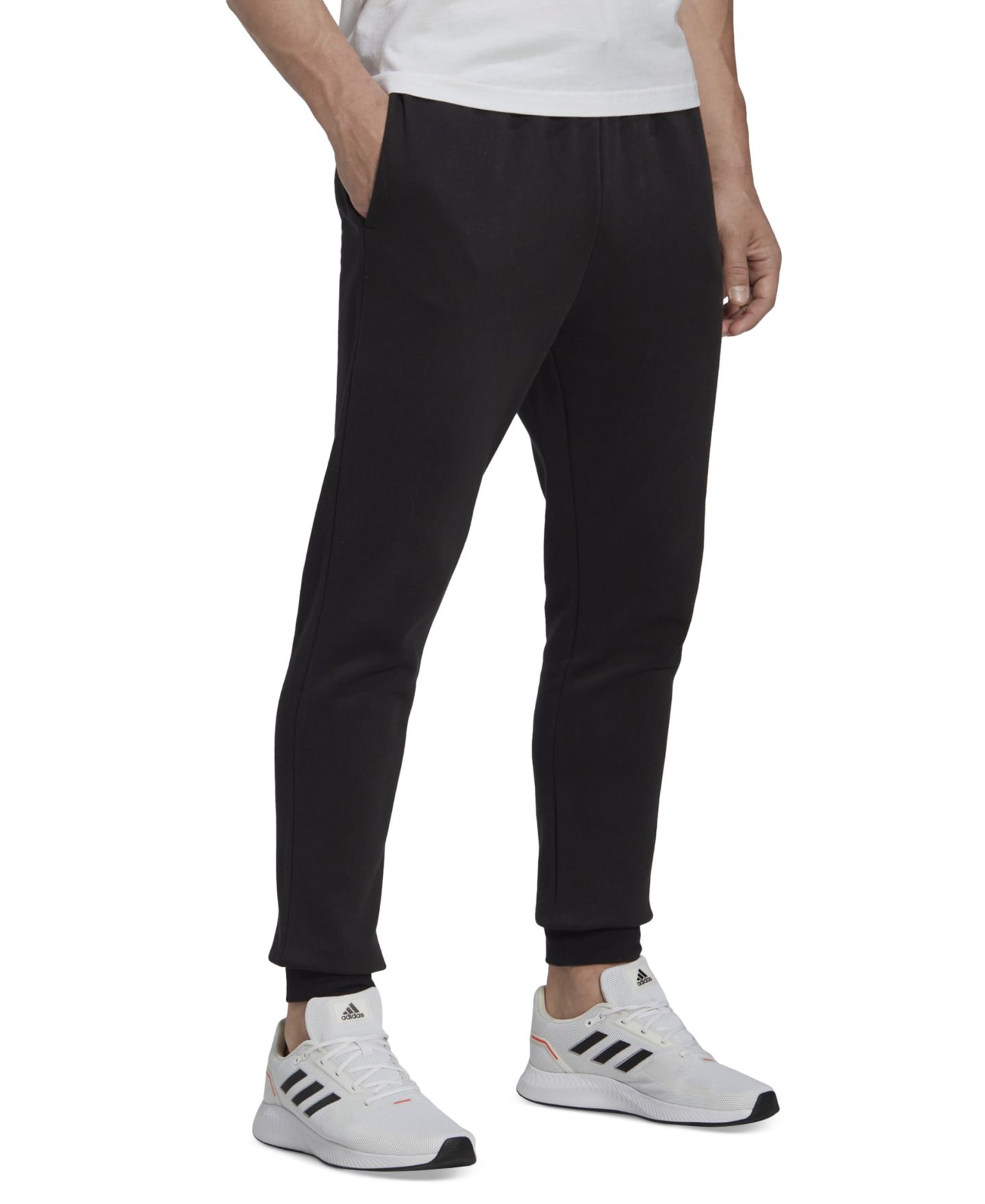 Мужские брюки adidas Cozy Fleece Tapered Leg Mid-Rise Jogger, цвет: Чёрный — фото 3