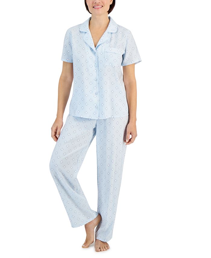 Charter Club Women s Matte Satin Short Sleeve Pajamas Set Created