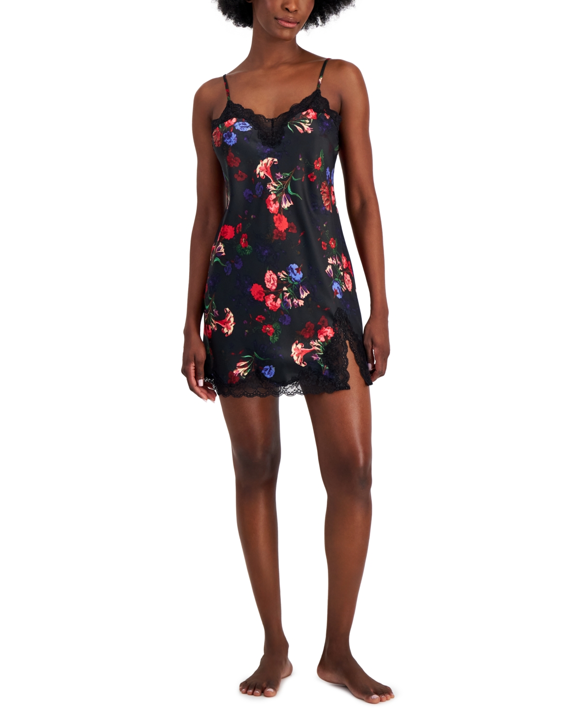 Inc International Concepts Women's Floral Chemise, Created For Macy's In Midnight Garden