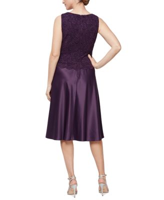 green emerald velvet dress Alex Evenings Bethany Glitter Lace Jacket Dress Navy / 14 main image 0