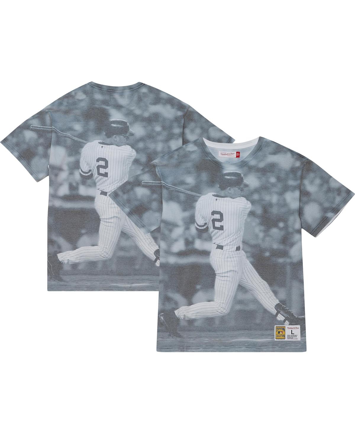 Mitchell & Ness Men's  Derek Jeter New York Yankees Cooperstown Collection Highlight Sublimated Playe In White