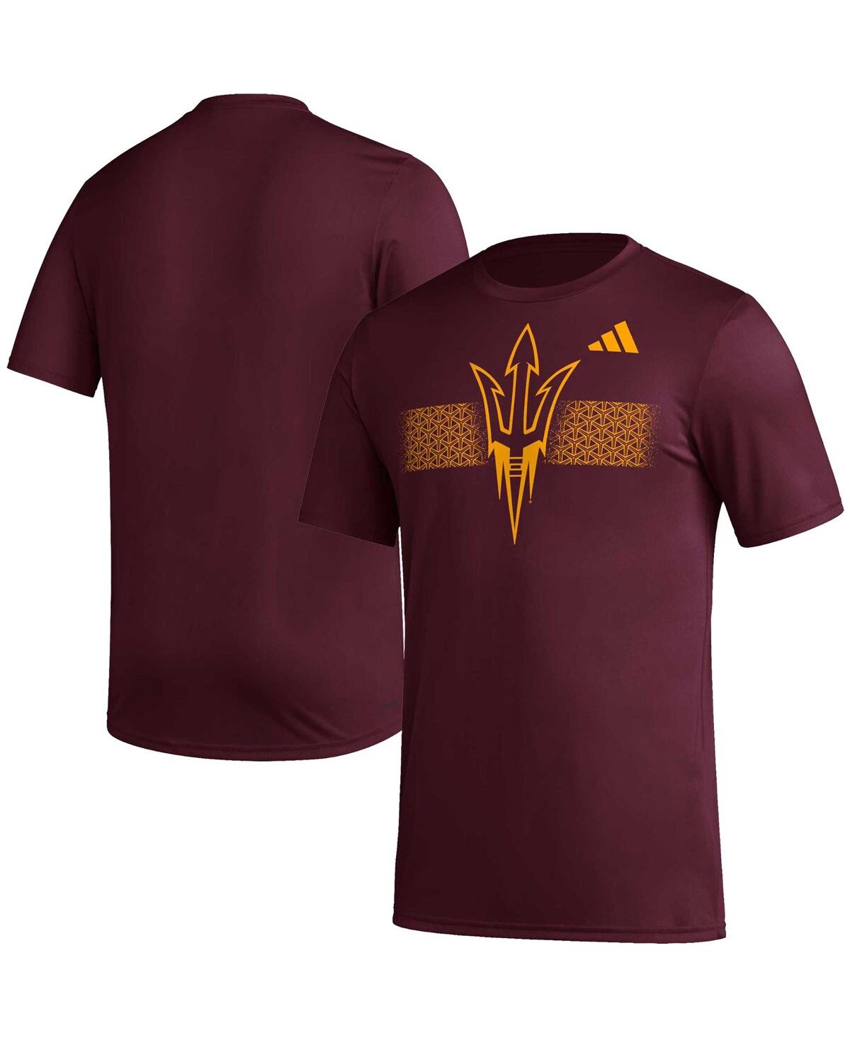 Adidas Originals Men's Adidas Maroon Arizona State Sun Devils Pregame Aeroready T-shirt