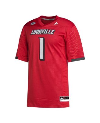 Men's #1 Cardinal Louisville Cardinals Premier Football Jersey