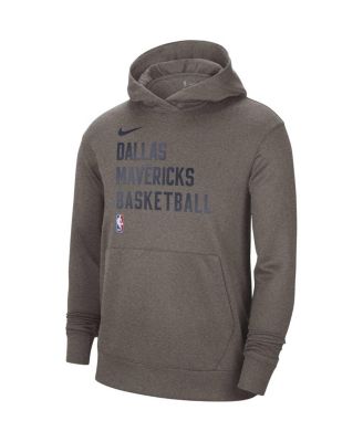 Men's and Women's Olive Gray Dallas Mavericks 2023/24 Performance Spotlight On-Court Practice Pullover Hoodie