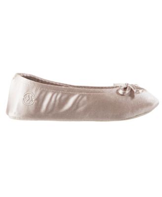 Women's Satin Ballerina Slippers with Bow