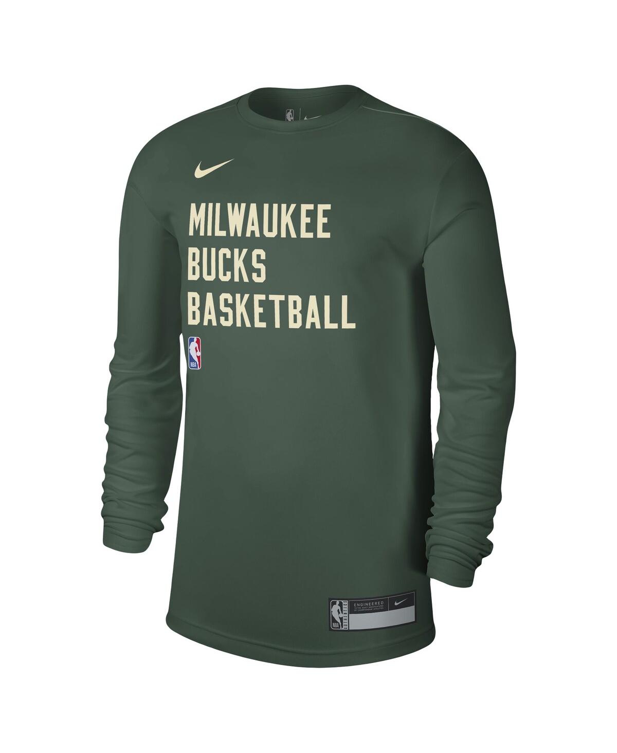 Nike Men's And Women's  Hunter Green Milwaukee Bucks 2023/24 Legend On-court Practice Long Sleeve T-s In Hunter Green
