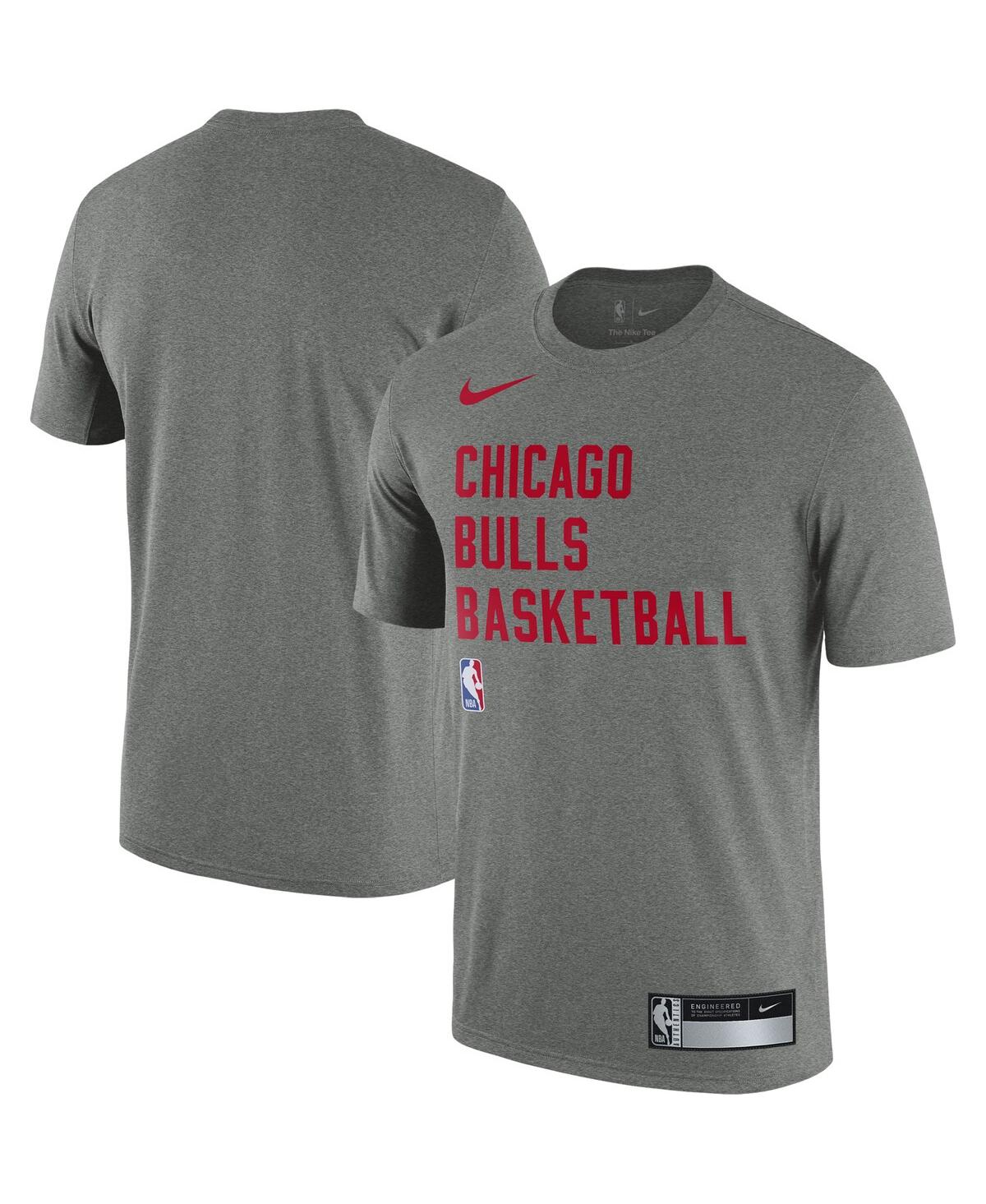 Shop Nike Men's  Heather Gray Chicago Bulls 2023/24 Sideline Legend Performance Practice T-shirt