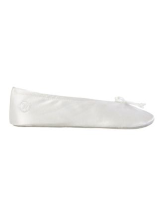 Women's Satin Ballerina Slippers with Bow