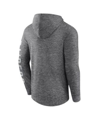 Men's Heather Charcoal Las Vegas Raiders Pill Stack Long Sleeve Hoodie T-shirt