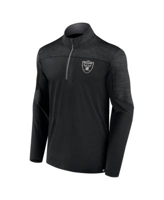 Men's Black Las Vegas Raiders Defender Half-Zip Top