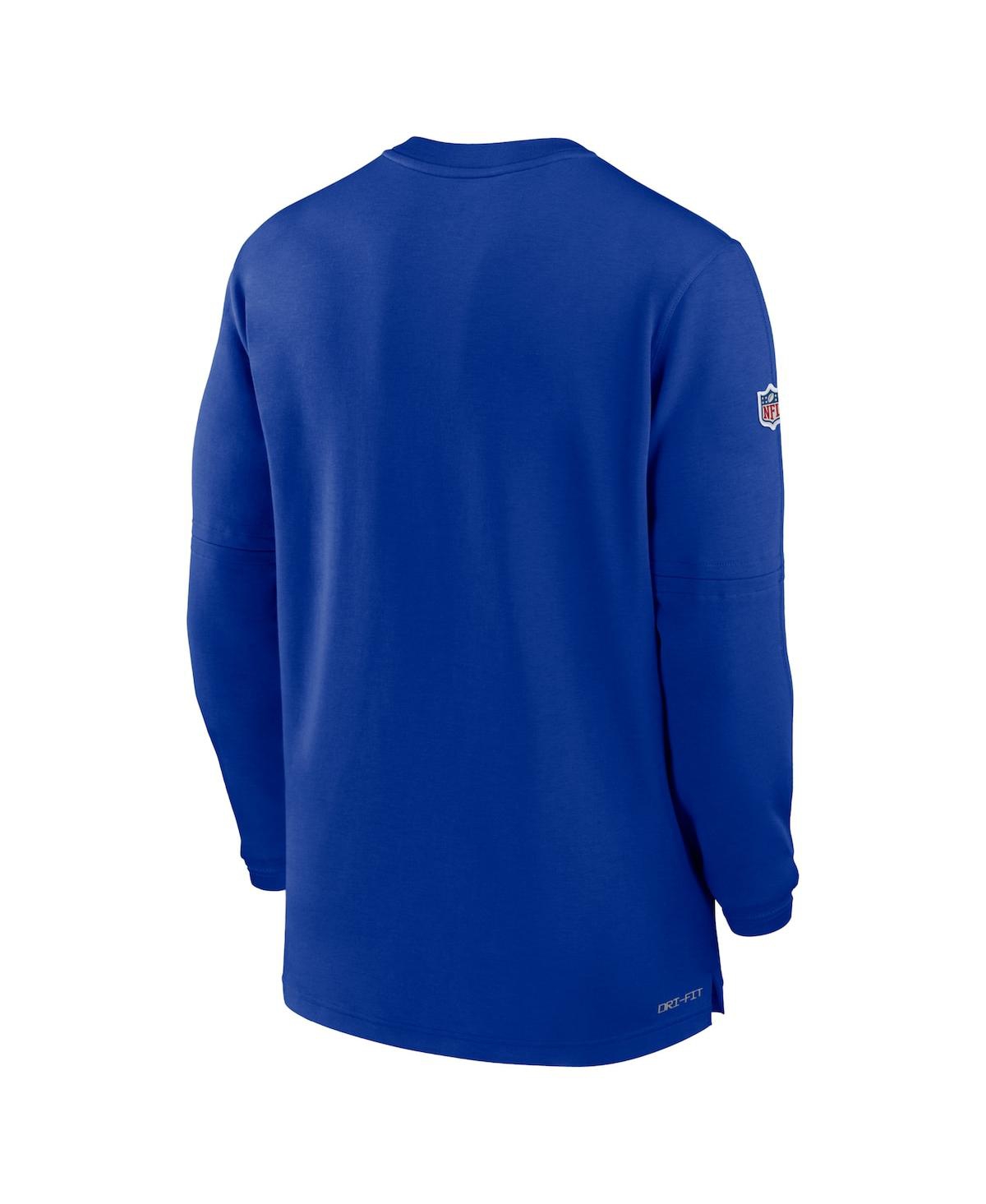Shop Nike Men's  Royal Buffalo Bills 2023 Sideline Performance Long Sleeve Quarter-zip Top