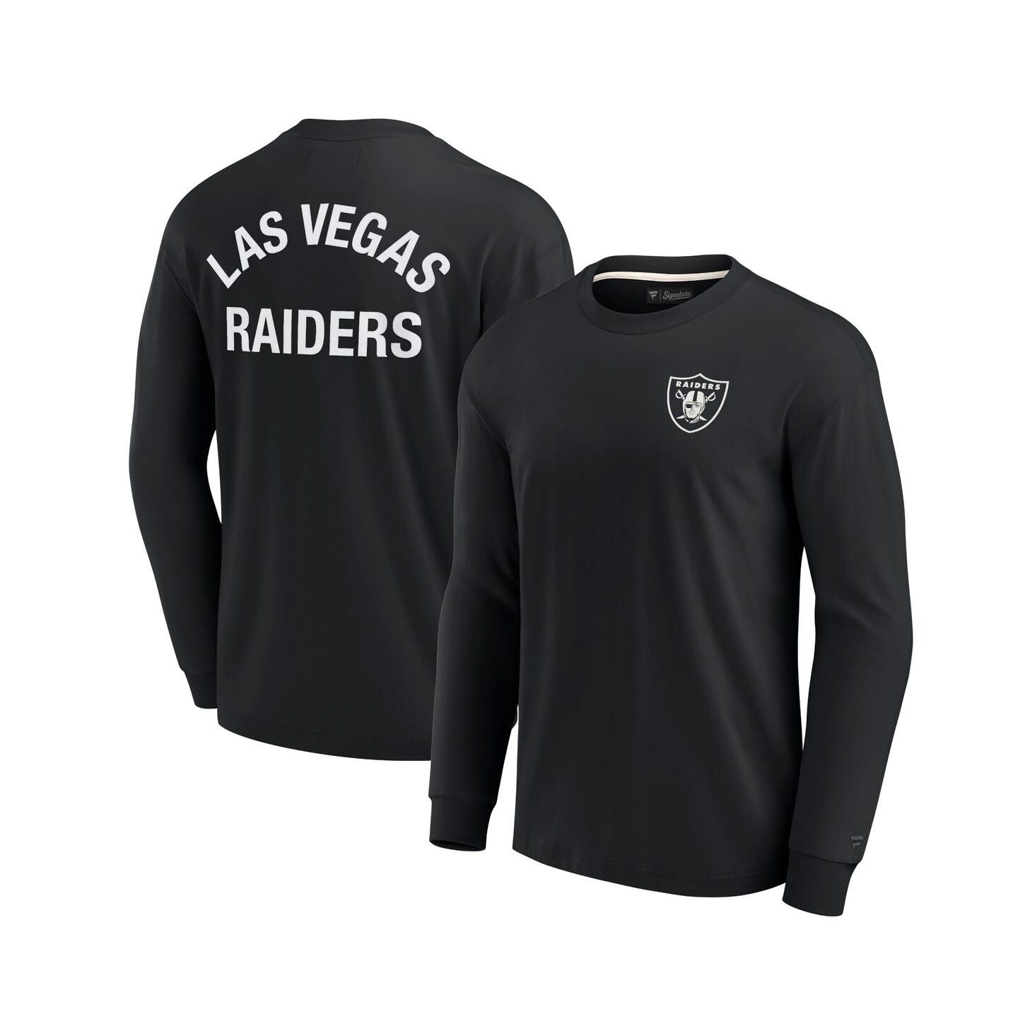 Футболка Fanatics Signature Black Las Vegas Raiders Super Soft Long Sleeve — фото 1