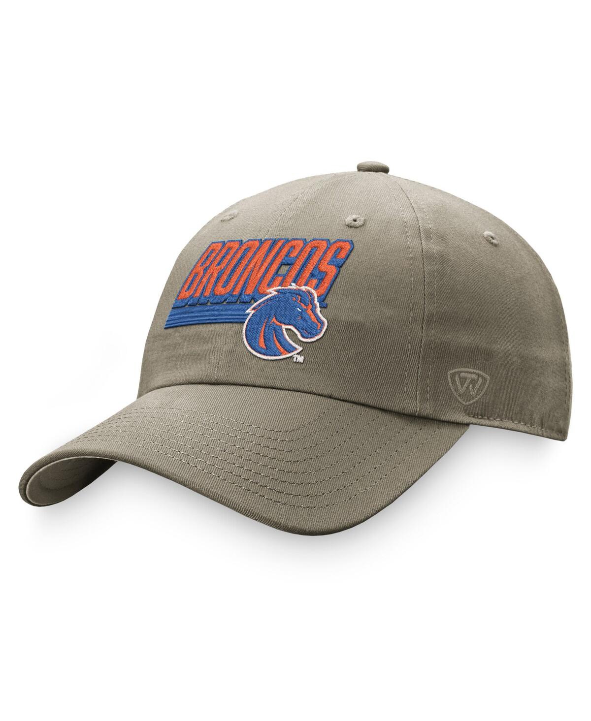 Shop Top Of The World Men's  Khaki Boise State Broncos Slice Adjustable Hat