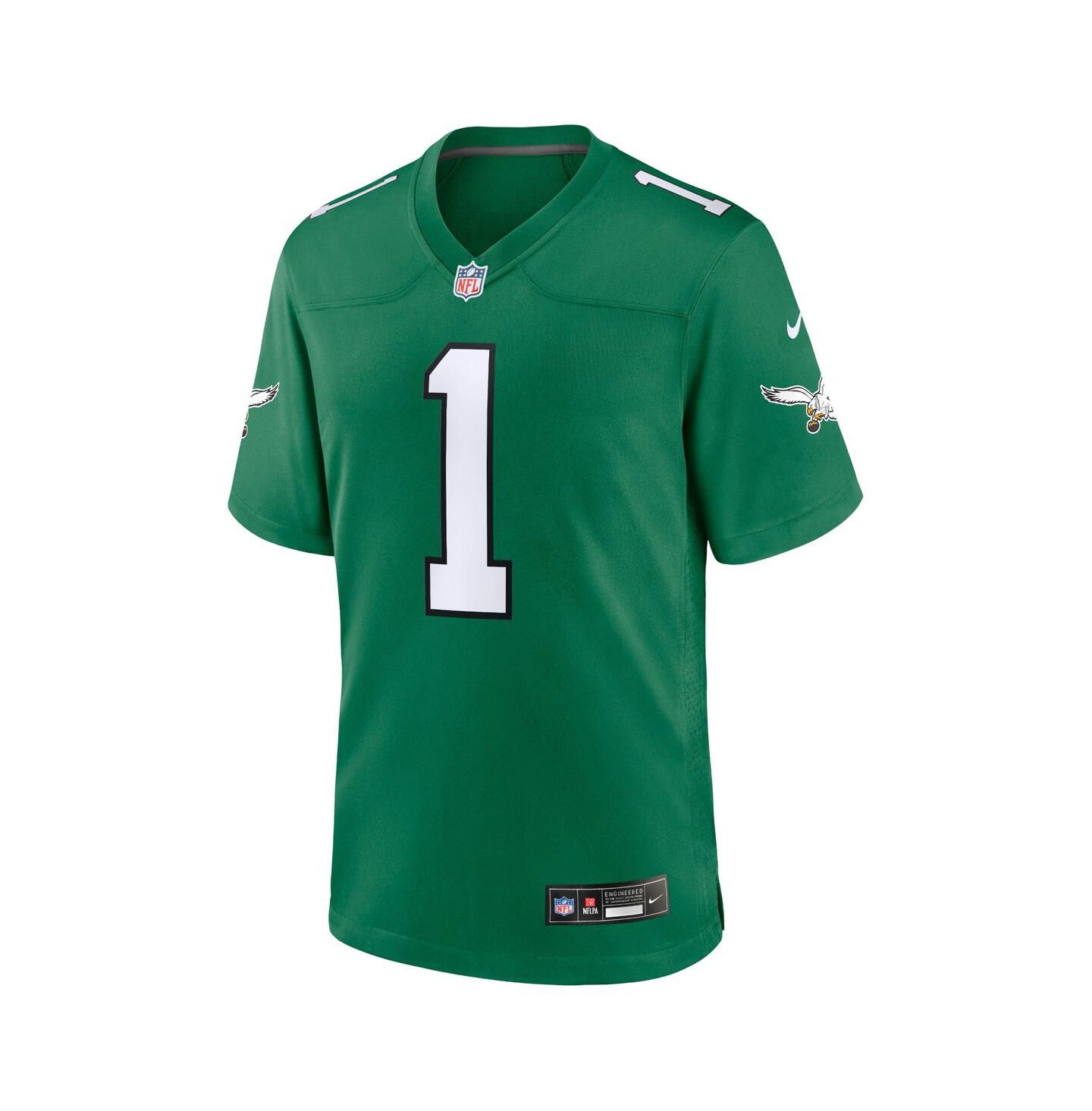 Детская игровая джерси Nike Jalen Hurts Philadelphia Eagles Alternate, цвет: Зелёный — фото 2
