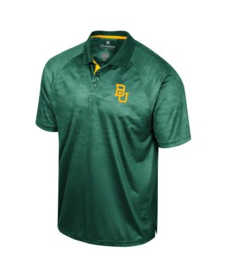 Men's Green Baylor Bears Honeycomb Raglan Polo Shirt