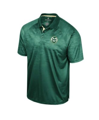 Men's Green Colorado State Rams Honeycomb Raglan Polo Shirt