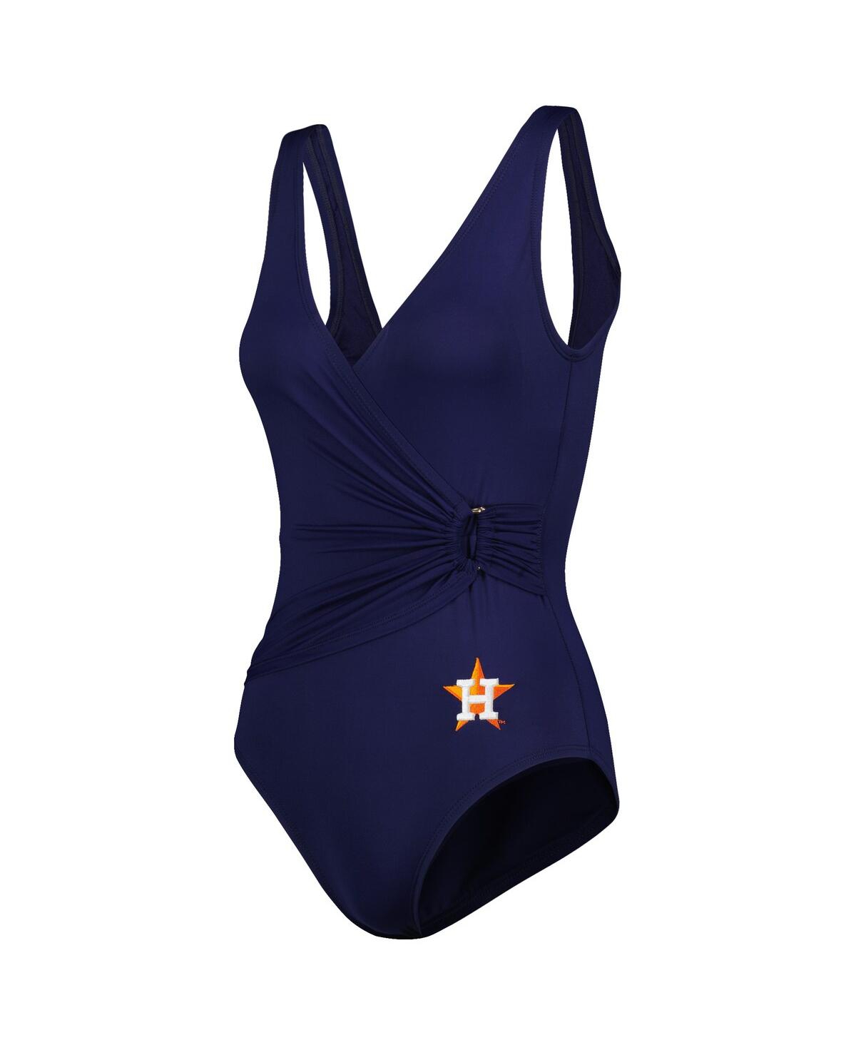 Shop Tommy Bahama Women's  Navy Houston Astros Pearl Clara One-piece Swimsuit