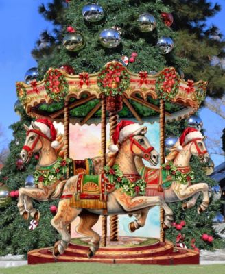 Christmas Carousel 32" Christmas Outdoor Yard Decor G. DeBrekht