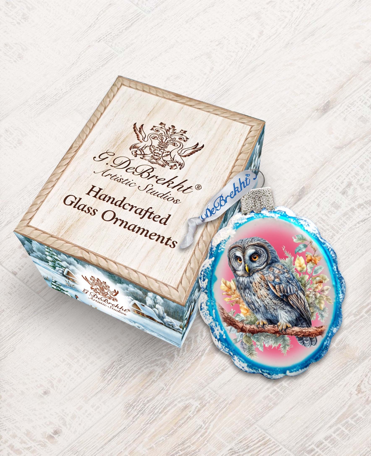 Designocracy Owl Keepsake Mercury Christmas Glass Ornaments G. Debrekht In Multi Color