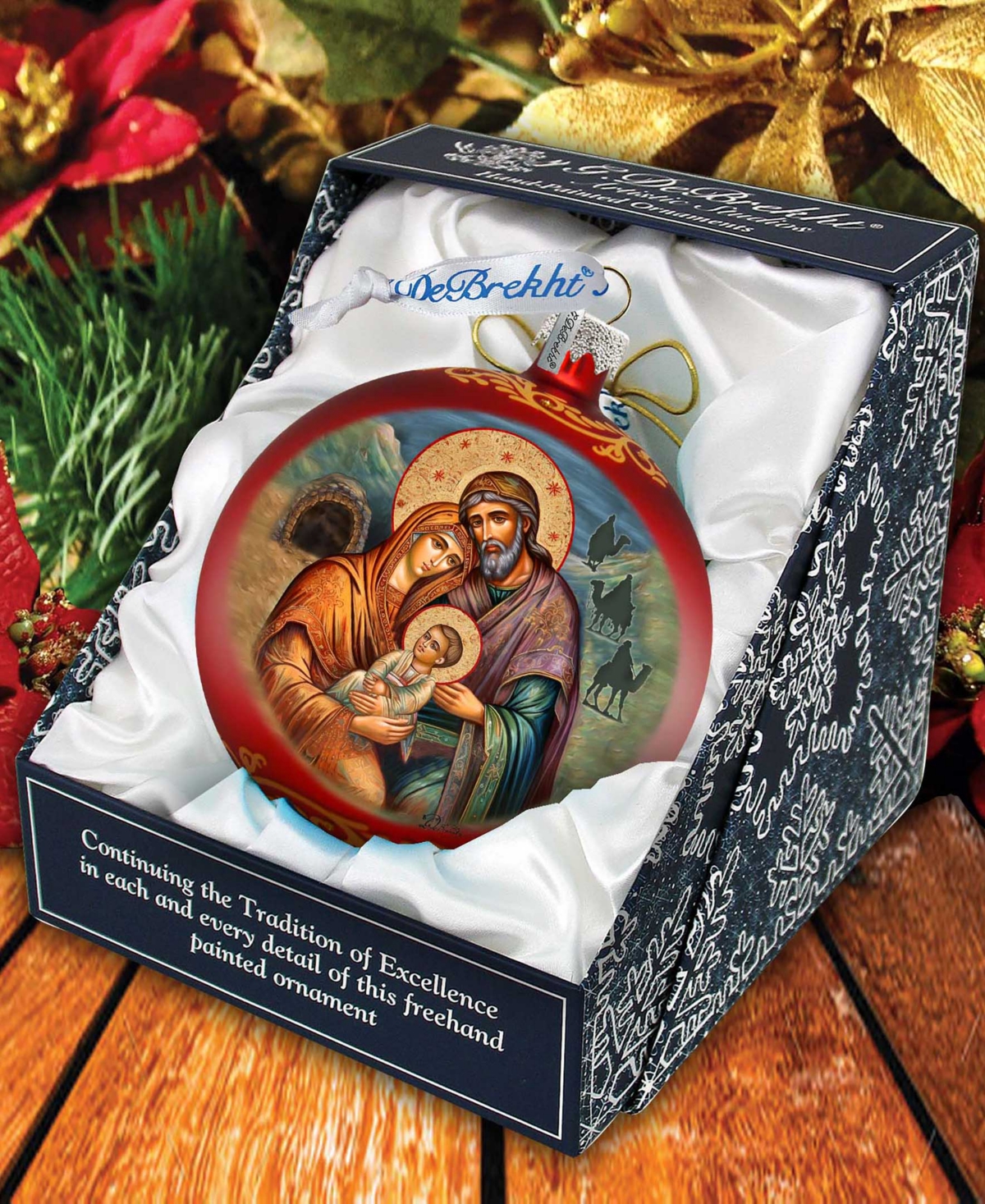 Shop Designocracy The Nativity Of Our Lord Ball Holiday Mercury Glass Ornaments G. Debrekht In Multi Color