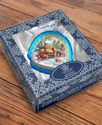 Polar Express Rainbow Christmas Mercury Glass Ornaments G. DeBrekht