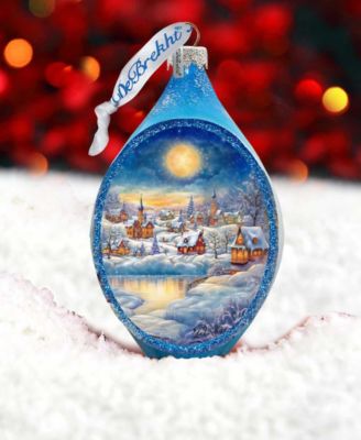 Magic Christmas Night Drop Christmas Mercury Glass Ornaments G. DeBrekht