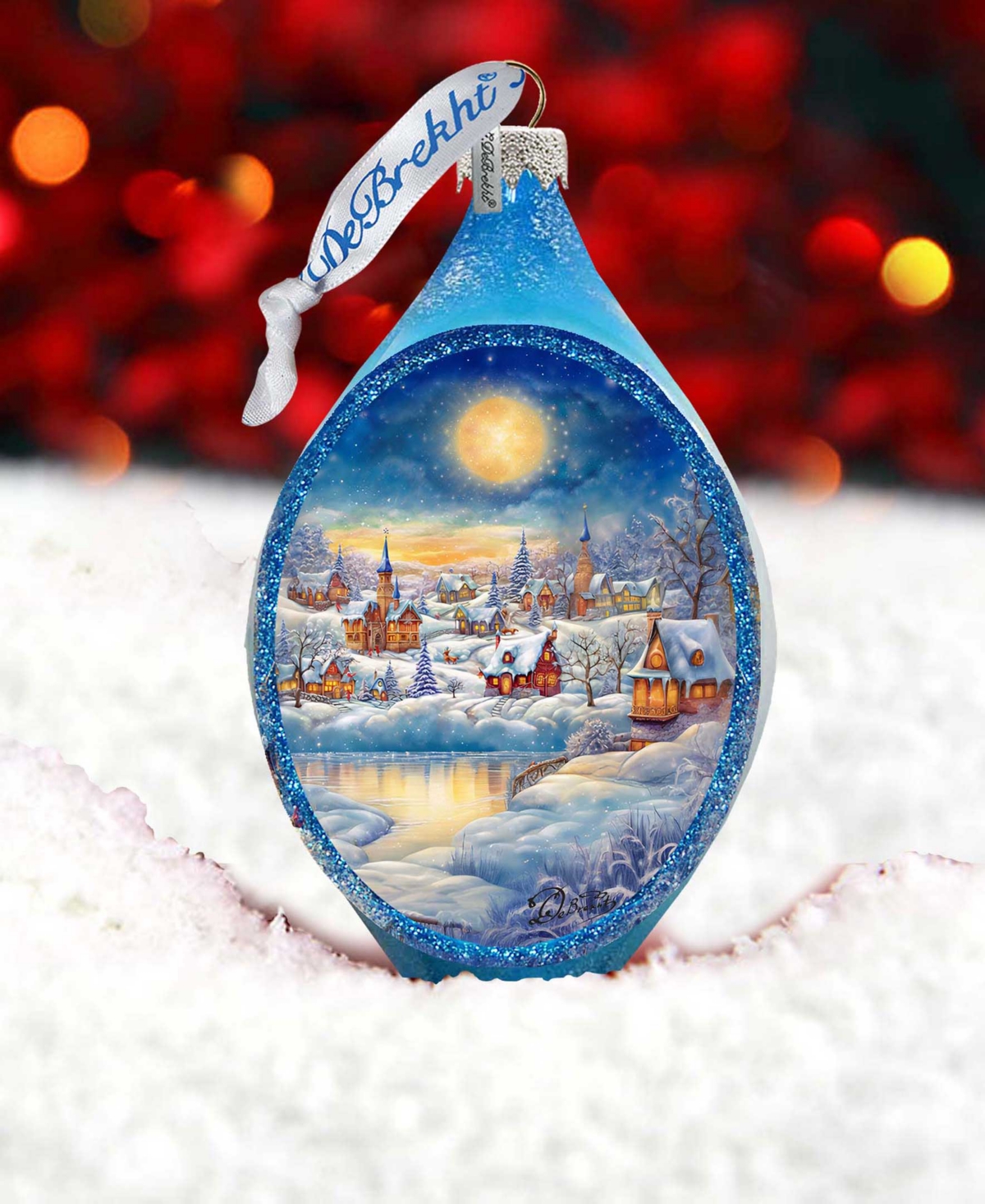 Designocracy Magic Christmas Night Drop Christmas Mercury Glass Ornaments G. Debrekht In Multi Color