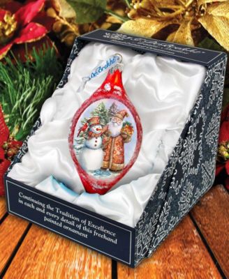Winter Friends Drop Mercury Christmas Glass Ornaments G. DeBrekht