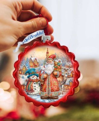 Merry Christmas Wreath Mercury Glass Christmas Ornaments G. DeBrekht