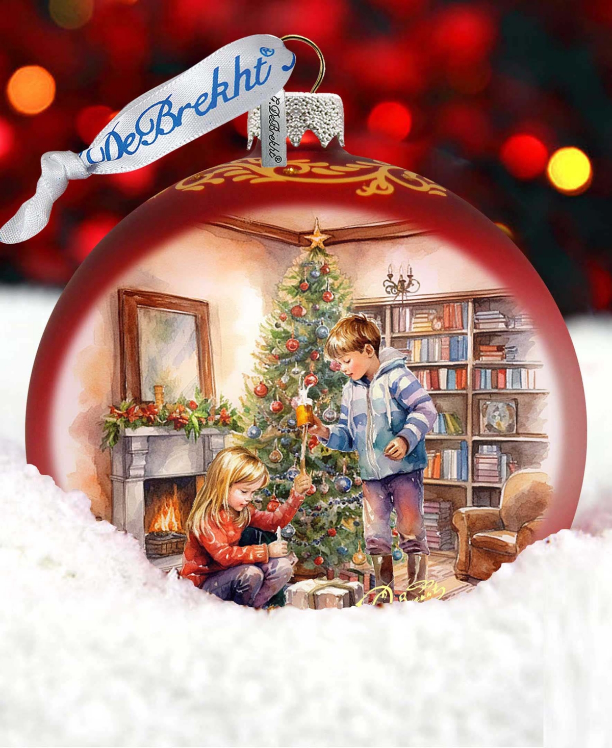 Designocracy Cherished Moments Lg Mercury Christmas Glass Collectible Ornaments G. Debrekht In Multi Color