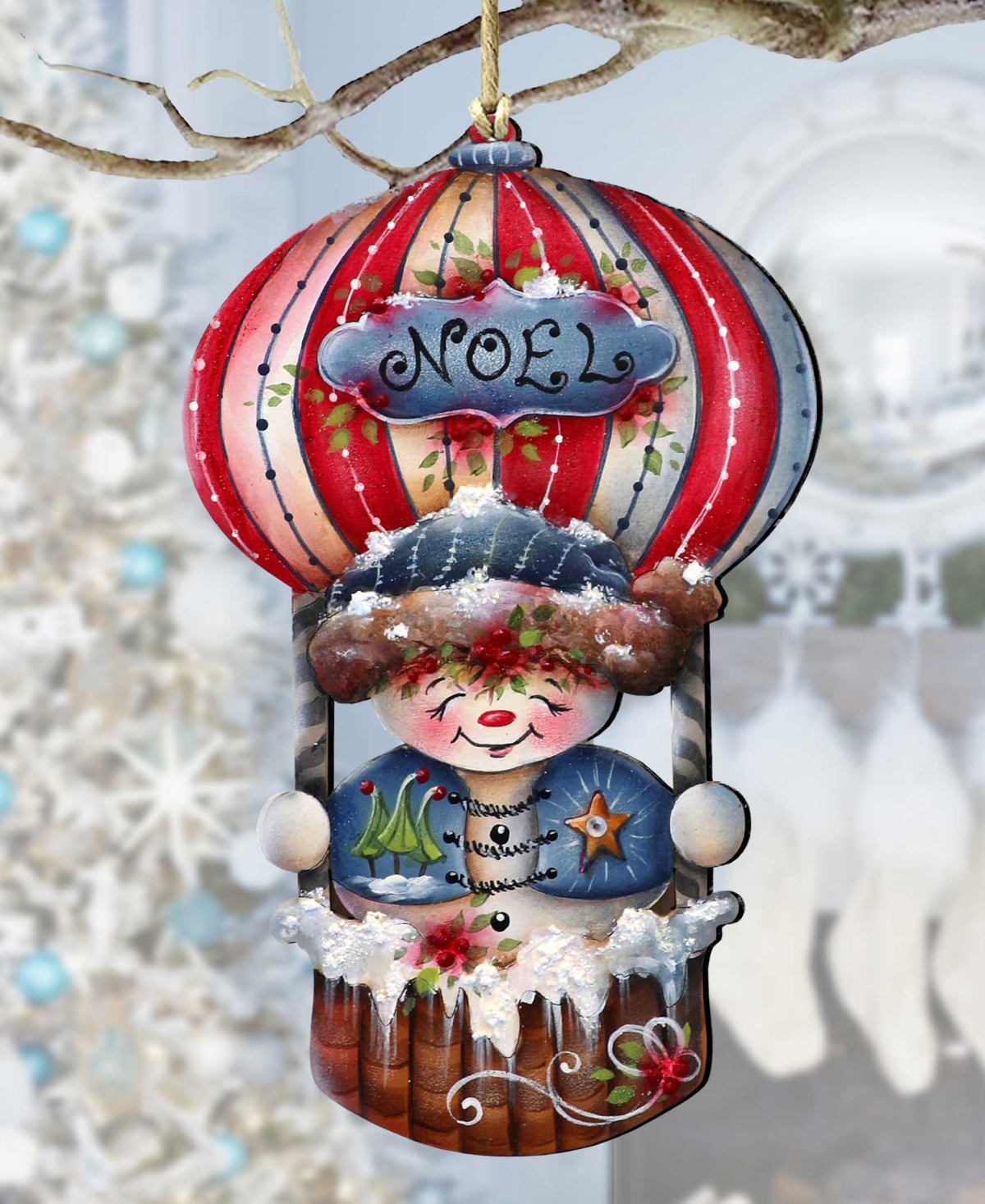 Designocracy Frosty Journey Christmas Wooden Ornaments Holiday Decor J. Mills-price In Multi Color