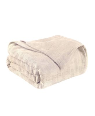 Basket Weave All Season Cotton Blanket, Full/Queen