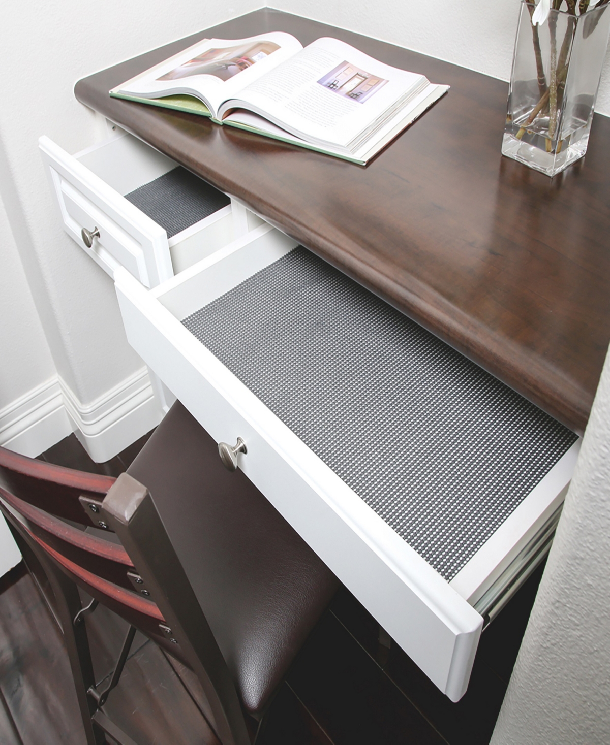 Shop Smart Design Classic Grip Shelf Liner, 18" X 5' Roll In Graphite Gray