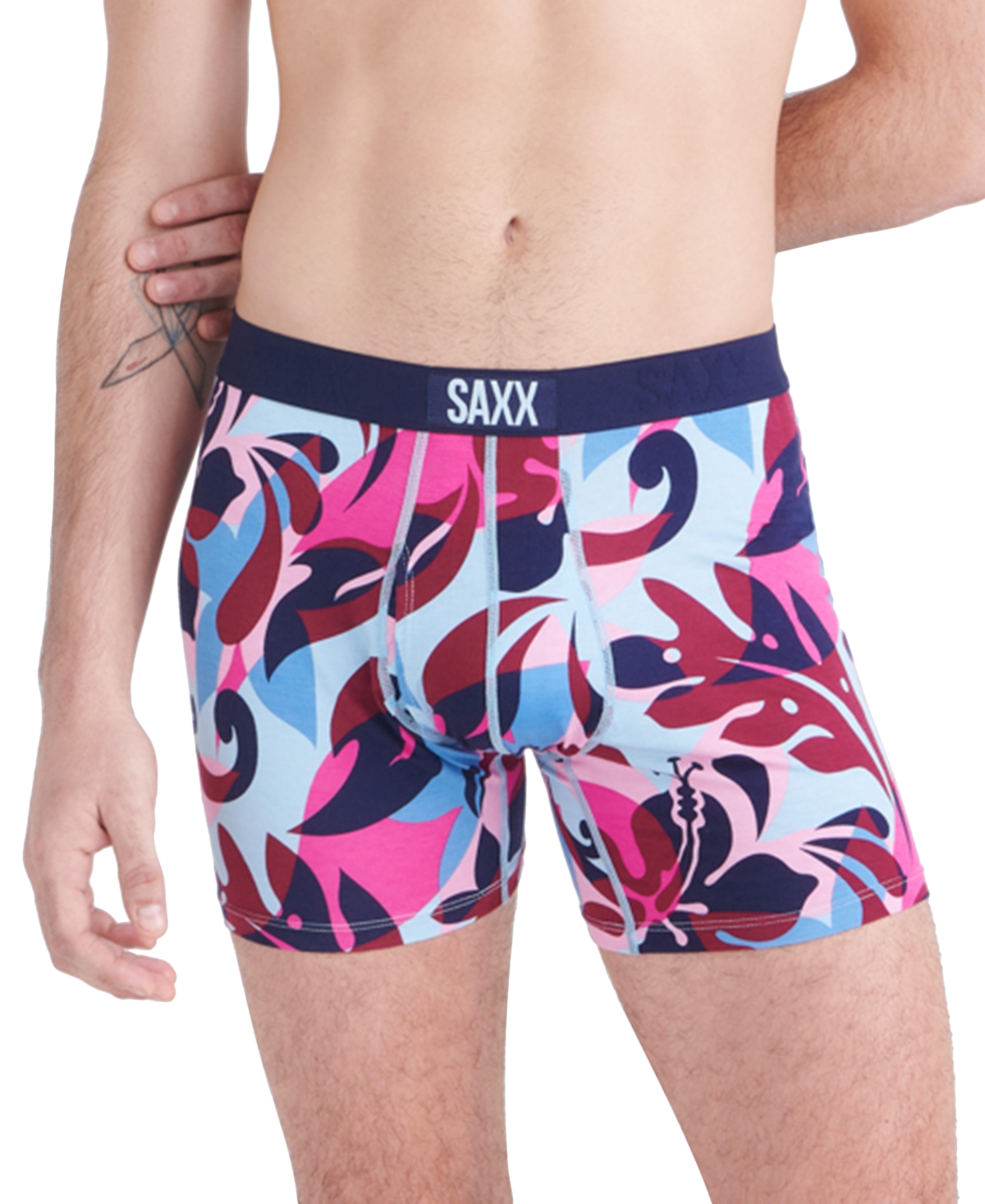SAXX MEN'S ULTRA SUPER SOFT RELAXED-FIT MOISTURE-WICKING PRINTED BOXER BRIEFS