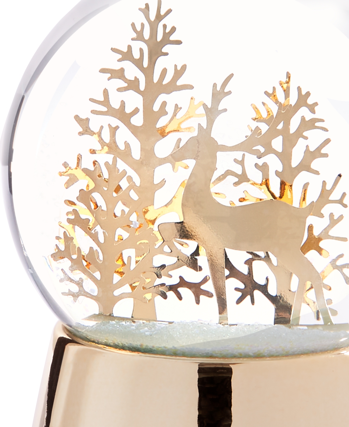 Holiday Lane Shine Bright Gold-tone Water Globe, Exclusively At Macy's In No Color