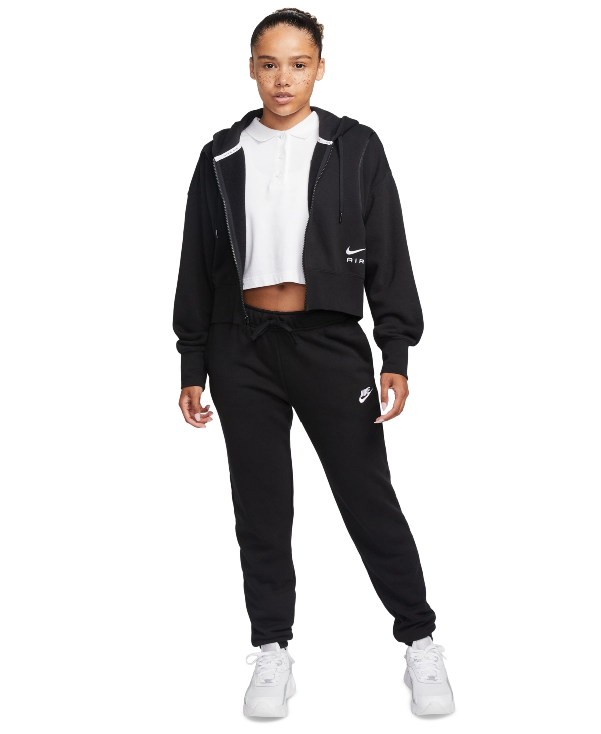 Women's Sportswear Club Fleece Mid-Rise Joggers - Dusty Amethyst/White